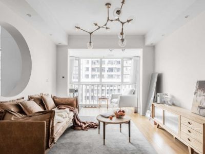 塔子山壹号118平三居室北欧极简风格装修案例