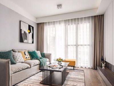 国宏立泰·桂花园北欧风格118平米三居室装修设计案例