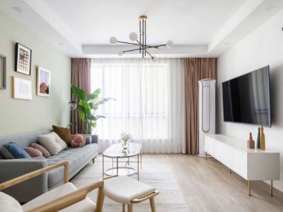 香城润园115平三居室北欧极简风格装修案例