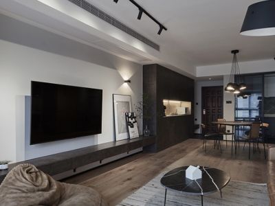 瑞安城中汇128平三居室现代简约风格装修案例