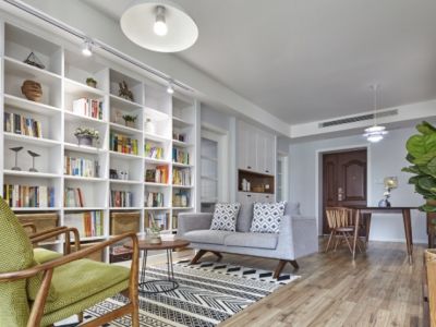 香澜半岛110平三居室北欧极简风格装修案例