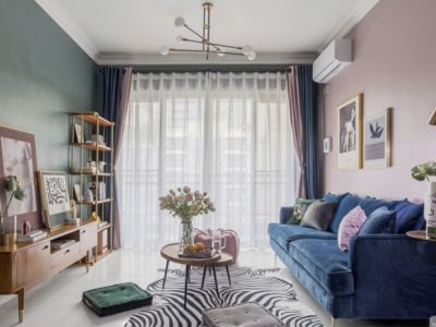 世茂玉锦湾88平二居室北欧极简风格装修案例