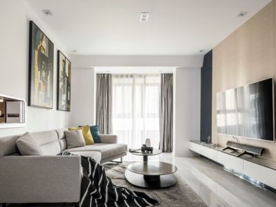 塔子山壹号89平二居室现代简约风格装修案例