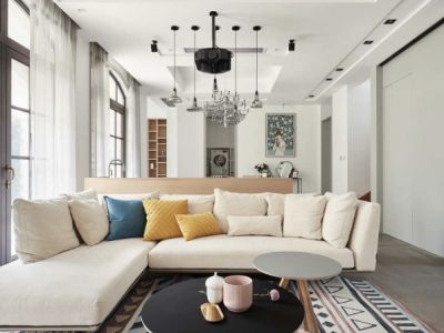 沙河湾136平三居室现代简约风格装修案例