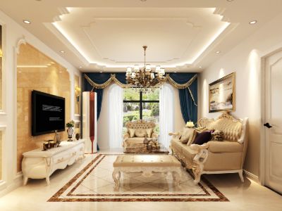 锦林俊域2期欧式风格110平米装修案例