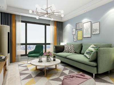 润森金座北欧风格108平米装修案例