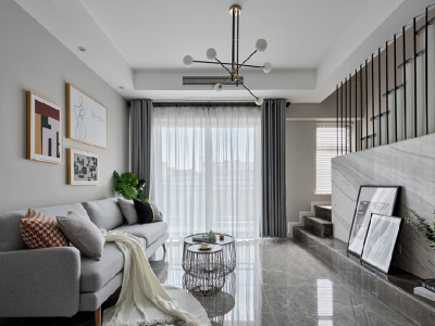 七彩花都87平二居室现代简约风格装修案例