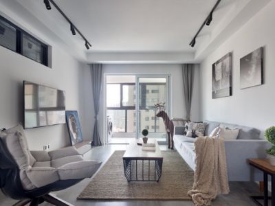 华强城101平米现代简约风三居室装修案例