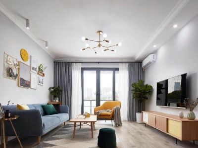 中海城塞尚125平米北欧简约风三居室装修案例