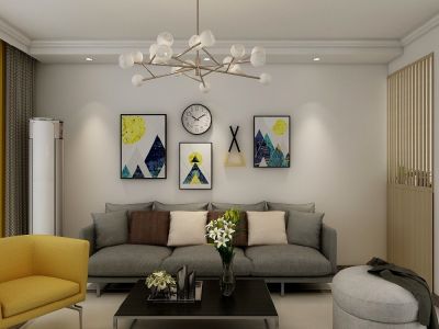 盛景澜庭92平米三居室装修案例