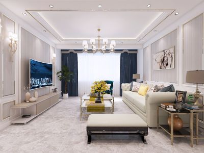 远大美域法式风格140平米装修案例
