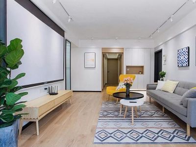 锦绣香城120平三居室北欧极简风格装修案例