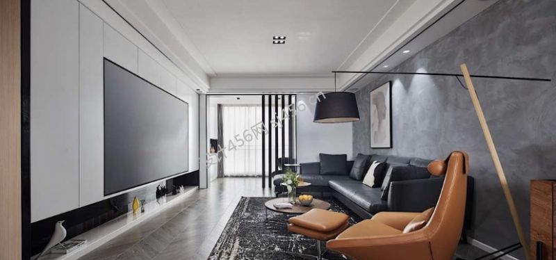 135平三居室现代简约风格沙发装修效果图