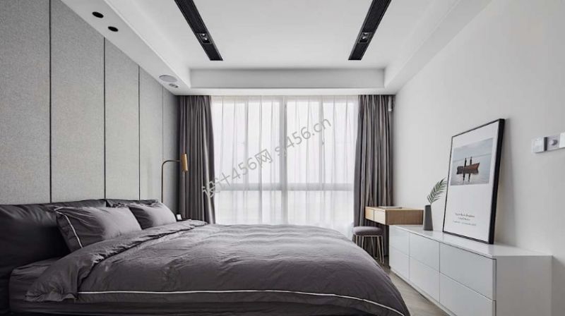 135平三居室现代简约风格卧室装修效果图