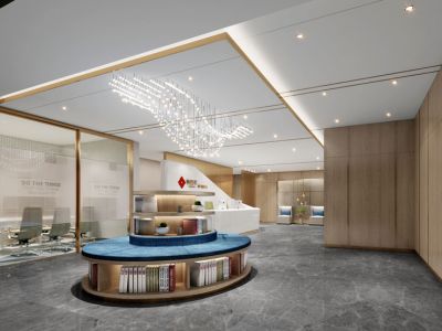 美百年办公室800平方现代风格装修案例