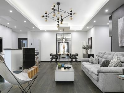 威嘉白金领域125㎡三居室现代风格装修案例