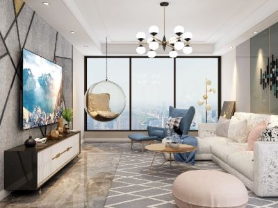 锦绣花城现代风格143平米装修案例