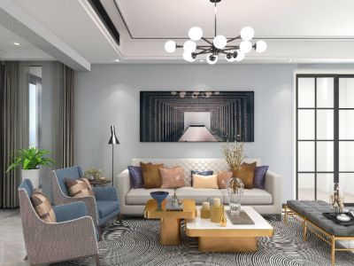 雍荣府轻奢风格125平米装修案例