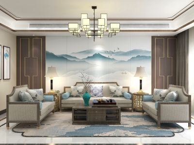 置地瑞玺中式风格152平米装修案例