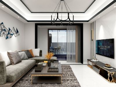 绵州里现代风格120平米装修案例