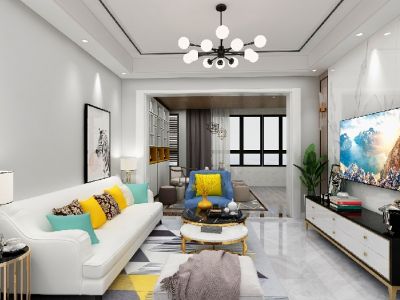 中央华府现代风格137平米装修案例