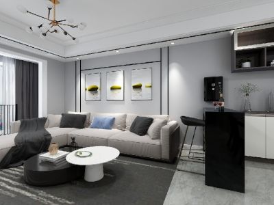 福星上江城现代风格124平米装修案例