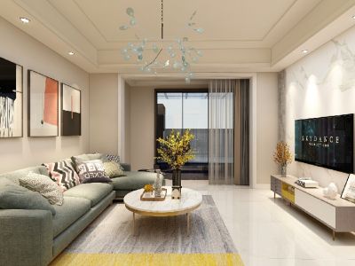 鹏浚御景名城现代风格120平米装修案例