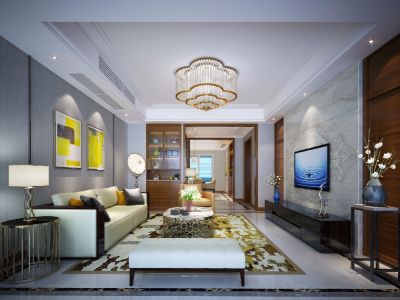 领地东原阅城118平米现代简约风三居室装修案例