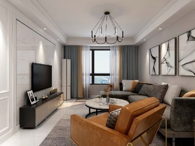 凤栖庭苑109平米现代风格装修案例