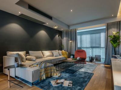 恒大银海湖现代风格110平米三室两厅装修案例