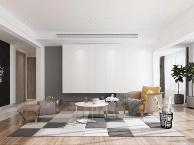 龙湖时代天街140平米现代简约三居装修案例