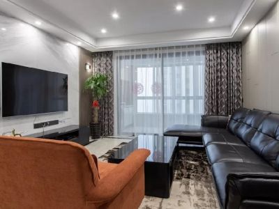 琅岐山语城现代风格133平米三居室设计效果图案例