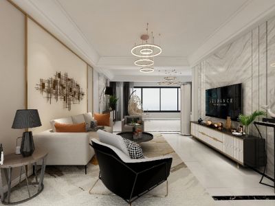 正祥水榭芳庭134平米现代三居室装修案例