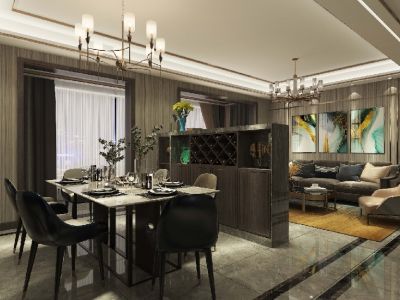 恒力城121平米轻奢风格装修案例