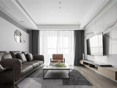 融侨·悦江南现代风格131平米三居室装修效果图案例