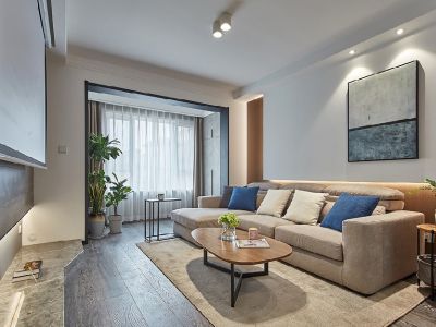 融创都会中心简约风格126平米三居室装修案例