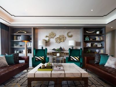 伟东湖山美地简欧风格126平米三居室装修案例