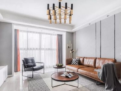 颐和星苑现代风格115平米三居室装修案例