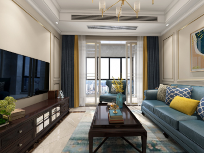 泰禾红峪A区111平米美式风格三居室装修案例