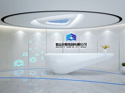 科技办公室现代风格1300平米装修案例