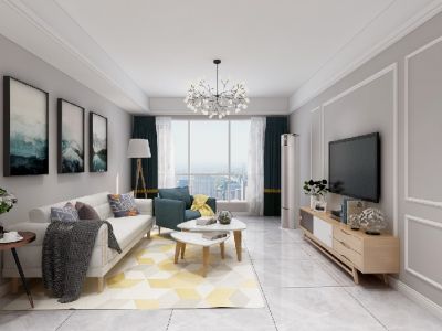 世茂云锦99平米北欧风装修案例