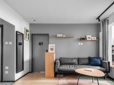 新立街小区现代风格86平米二居室装修案例