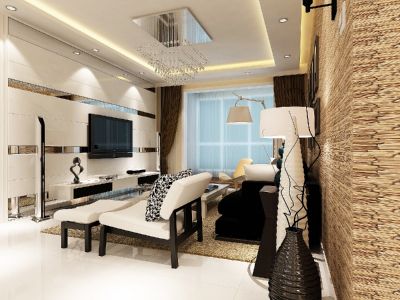 东沛紫金苑117平米现代三居装修案例