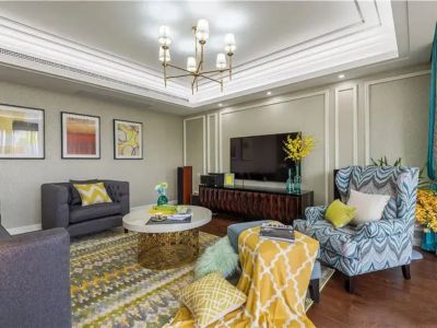 玲珑郡美式风格136平米三居室装修案例