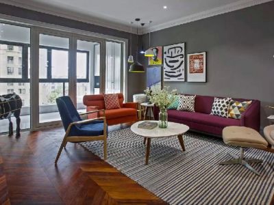 月光诚品北欧风格115平米三居室装修案例