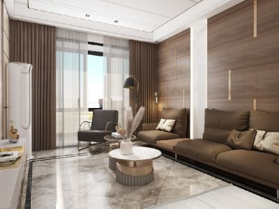 泰安花园115㎡三居室现代风格装修案例