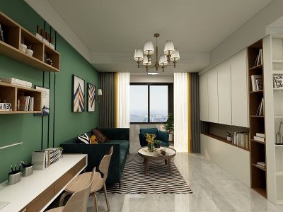 华润中央公园85㎡现代简约风二居室装修案例