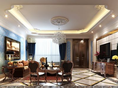 逸品尚东300㎡欧式风格别墅装修案例