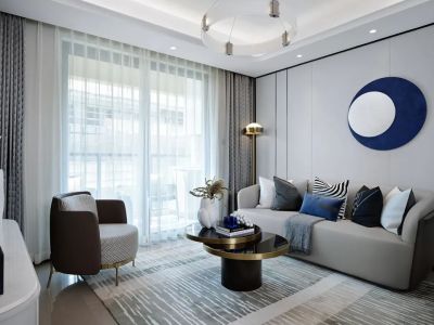 盛邦大都会现代风格106平米装修案例