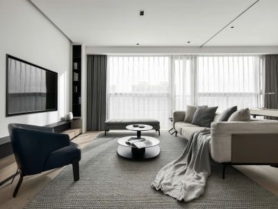 龙湖首开湖西星辰现代风格107平米装修案例